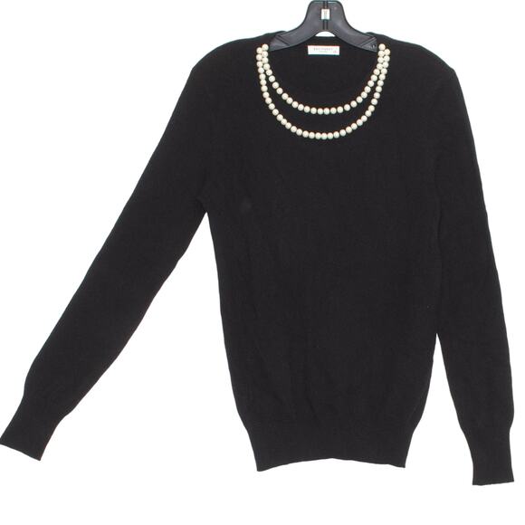 Equipment Sweater Pearl Wool Cashmere Quiet Luxury Preppy Old Money Black Small - Picture 7 of 7